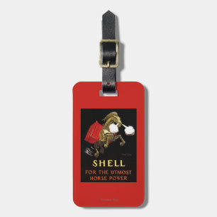 Étiquette À Bagage Cheval mécanique avec Shell Oil