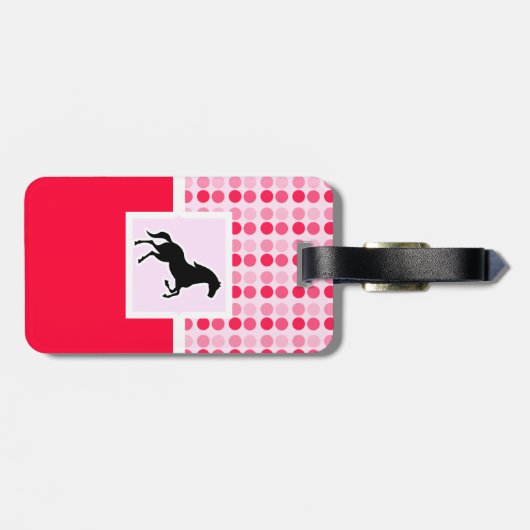 Étiquette À Bagage Cheval mignon (Dos horizontal)