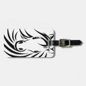 Étiquette À Bagage Cheval noir (Devant horizontal)