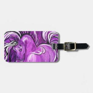 Étiquette À Bagage Cheval pourpre d'imaginaire