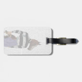 Étiquette À Bagage Cheval Racing Jockey Portrait (Dos horizontal)