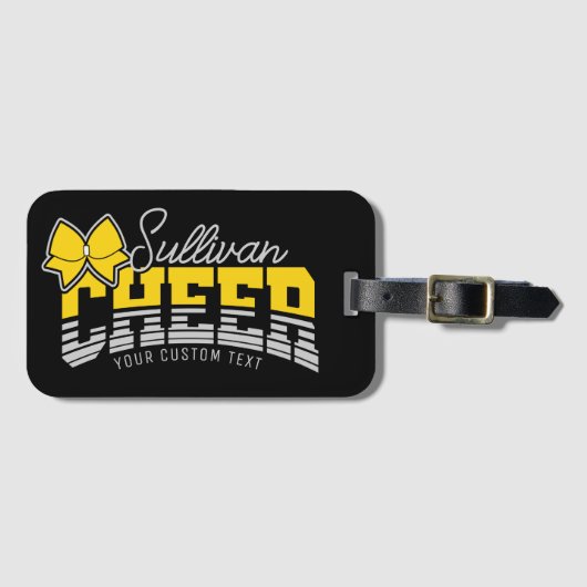 Étiquette À Bagage Cheval Team AJOUTER LE NOM École Athlète Pom-pom g (Devant Horizontal)