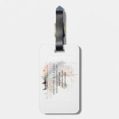 Étiquette À Bagage Cheval visage avec couronne de fleurs (Dos Vertical)