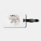 Étiquette À Bagage Cheval visage avec couronne de fleurs (Dos horizontal)