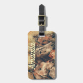 Étiquette À Bagage Chevaux Brown (Devant Vertical)