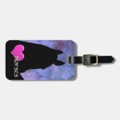 Étiquette À Bagage Chevaux de coeur I (violet/bleu) (Devant horizontal)