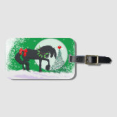 Étiquette À Bagage Chevaux de Coeur VI (Arbre de Vacances) (Devant Horizontal)