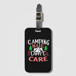 Étiquette À Bagage Cheveux de Camping, On s'en fiche, Drôle
