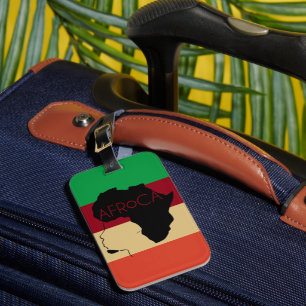 Étiquette À Bagage Cheveux noirs naturels Afro
