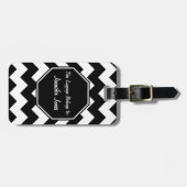 Étiquette À Bagage Chevron a modelé l'étiquette de bagage (Devant horizontal)