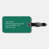Étiquette À Bagage Chevrons verts luxuriants modernes avec le (Dos horizontal)