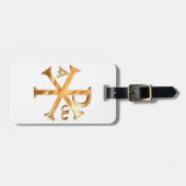 Étiquette À Bagage Chi-Rho d'or (Devant horizontal)