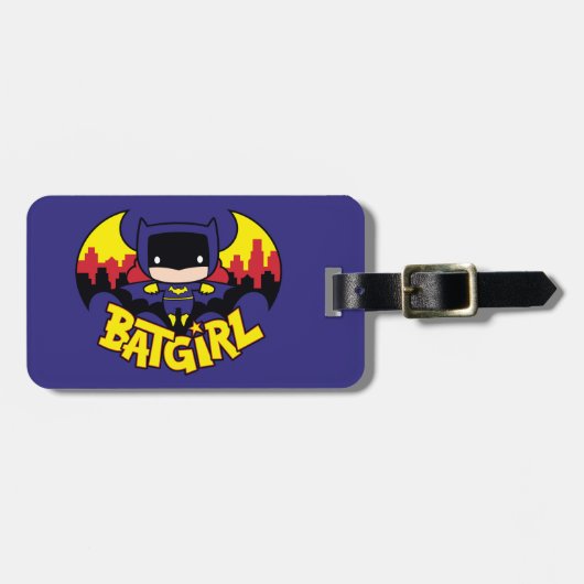 Étiquette À Bagage Chibi Batgirl avec Gotham Skyline & Logo (Devant horizontal)