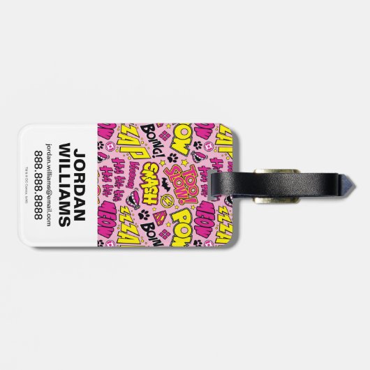 Étiquette À Bagage Chibi Comic Phases et Logos Motif (Dos horizontal)