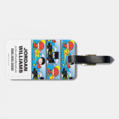 Étiquette À Bagage Chibi Flash, Superman et Batman Racing Motif (Dos horizontal)