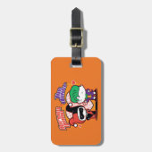 Étiquette À Bagage Chibi Harley Quinn & Chibi Joker Coeurs (Devant Vertical)