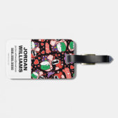 Étiquette À Bagage Chibi Joker et Harley Heart Motif (Dos horizontal)