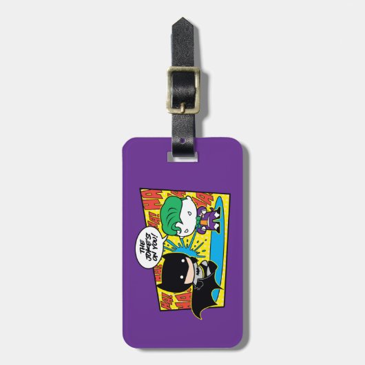 Étiquette À Bagage Chibi Joker Pranking Chibi Batman (Devant Vertical)