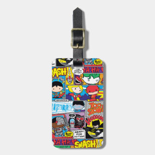 Étiquette À Bagage Chibi Justice League Motif de bande dessinée
