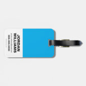 Étiquette À Bagage Chibi Wonder Woman avec Pois et logo (Dos horizontal)