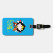 Étiquette À Bagage Chibi Wonder Woman Voler Avec Lasso (Devant horizontal)