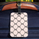 Étiquette À Bagage Chic Blush Rose Monogramme Initial Élégant Luxe<br><div class="desc">Voyagez dans le style avec notre Chic Blush Pink Monogram Initial Elegant Luxury Luggage Tag, conçu pour offrir à la fois sophistication et fonctionnalité pour le voyageur moderne. Un côté de la balise est doté d'un motif monogramme rose chic, affichant élégamment vos initiales ou le texte choisi, tandis que l'autre...</div>