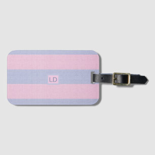 Étiquette À Bagage Chic Candy personnalisable rose et bleu ciel