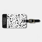 Étiquette À Bagage Chic Chien dalmate Imprimer Motif Aventure Voyage (Devant horizontal)