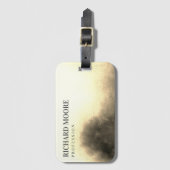 Étiquette À Bagage Chic Elegant Golden Abstrait (Devant Vertical)