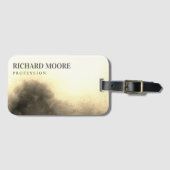 Étiquette À Bagage Chic Elegant Golden Abstrait (Devant Horizontal)