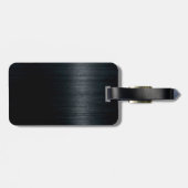 Étiquette À Bagage Chic noir et rouge argent parties scintillant gout (Dos horizontal)