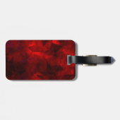 Étiquette À Bagage Chic noir rouge argent parties scintillant gouttes (Dos horizontal)