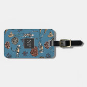 Étiquette À Bagage Chic Ocean Plongeur & Coral (Devant horizontal)
