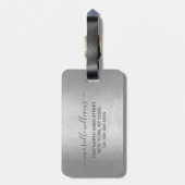Étiquette À Bagage Chic Silver Parties scintillant Drives Sparkles No (Dos Vertical)