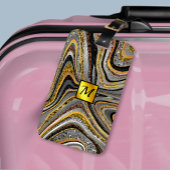 Étiquette À Bagage Chic Sparkle Parties scintillant marbre art gris o