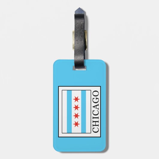 Étiquette À Bagage Chicago (Dos Vertical)