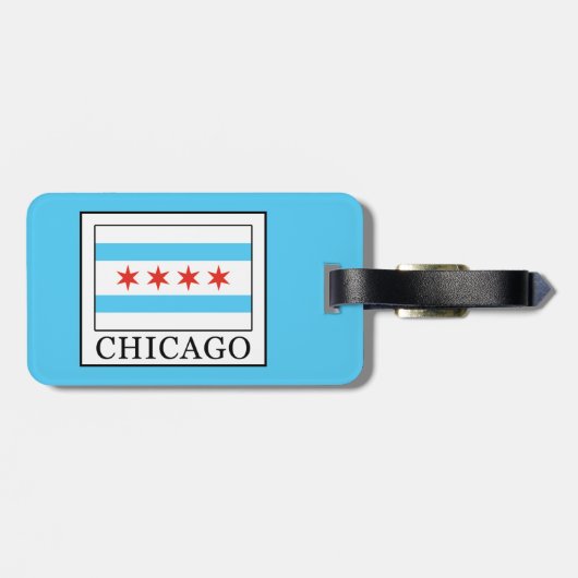 Étiquette À Bagage Chicago (Dos horizontal)