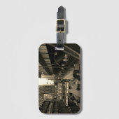 Étiquette À Bagage Chicago Blackhawk Restaurant photo des années 1960 (Devant Vertical)