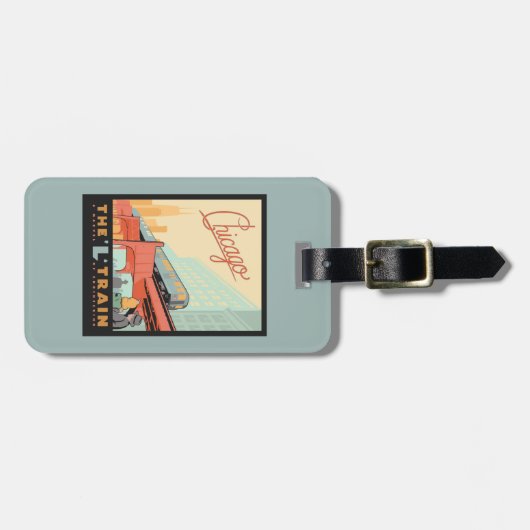 Étiquette À Bagage Chicago, IL - Train "L" (Devant horizontal)