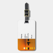 Étiquette À Bagage Chicago Orange Galore Matin (Devant Vertical)