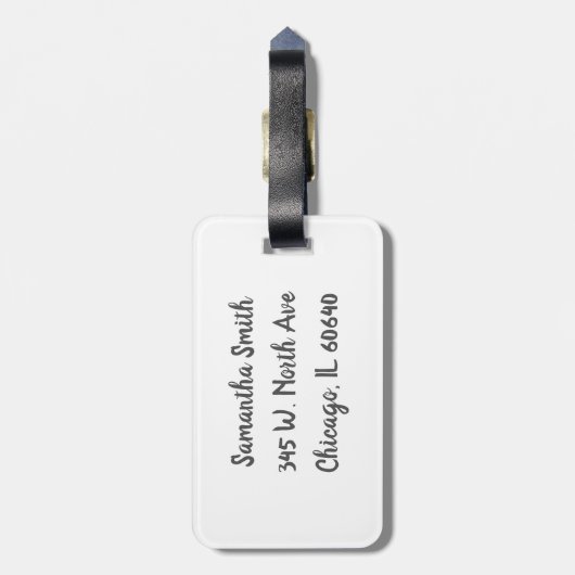 Étiquette À Bagage Chicago Skyline (Dos Vertical)