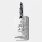 Étiquette À Bagage Chicago Skyline Etché (Dos Vertical)