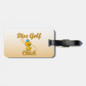 Étiquette À Bagage Chick de golf sur disque (Dos horizontal)