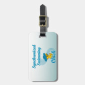 Étiquette À Bagage Chick de natation synchronisée #3 (Devant Vertical)