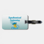 Étiquette À Bagage Chick de natation synchronisée #3 (Dos horizontal)
