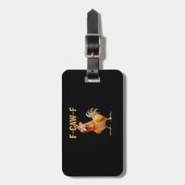 Étiquette À Bagage Chicken F-Caw-F Funny Trendy (Devant Vertical)