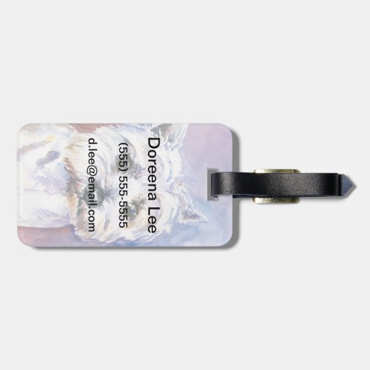 Étiquette À Bagage Chien (Dos horizontal)