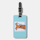 Étiquette À Bagage Chien à écouter de la musique drôle casque Pup (Devant Vertical)