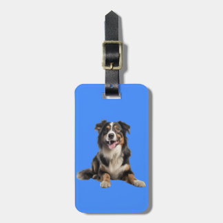 Étiquette À Bagage Chien berger australien vivant |