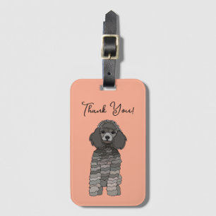 Étiquette À Bagage Chien caniche personnalisé